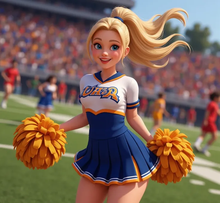 white woman cheerleader