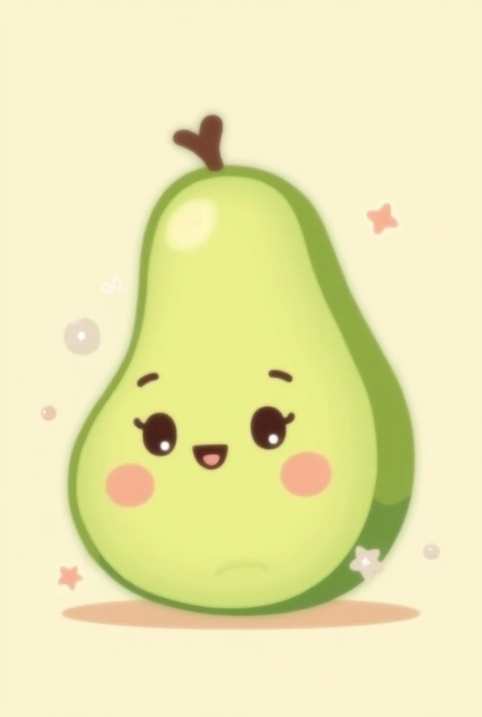 A kawaii Avocado label 