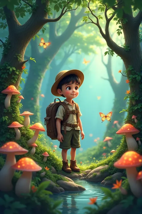 Boy in a fairy forest 