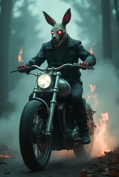 A kangaroo biker ghost rider 