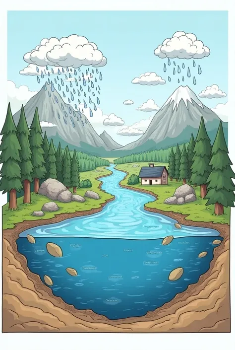 Water cycle model for school project 

