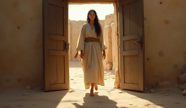 Israelites Daughter coming from the door