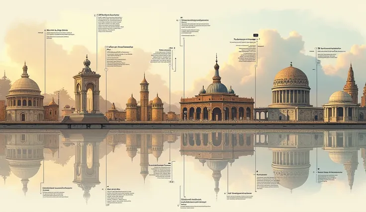 Timeline design based on architecture and history
