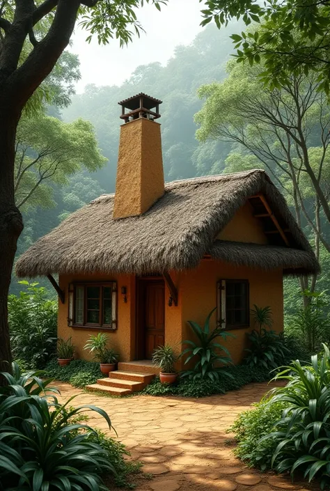 Could you design a rural house in the jungle of Peru with chimney effect ventilation