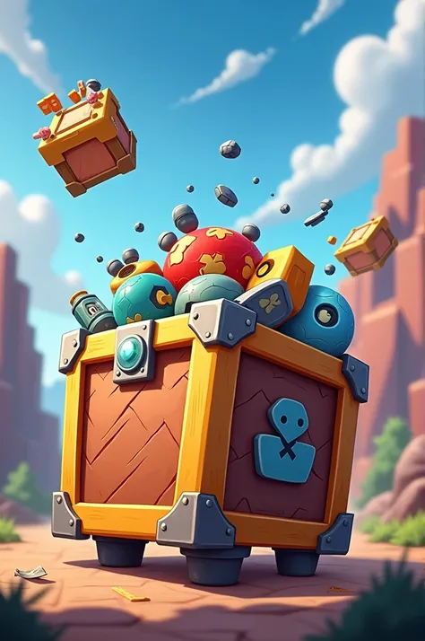 Free fire crate cartoon image 