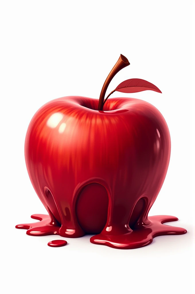 a logo for my apple business with chamoy that has rich apples with chamoy around the apple and that the apple is covered with chamoy around the apple that has a white background