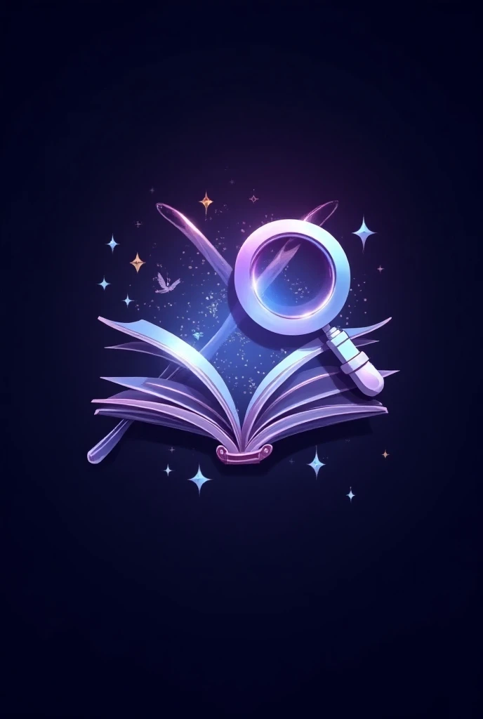 Create a logo for "Fact Spot," a YouTube channel focused on magic, science facts, and intriguing knowledge. The design should blend elements of mystery, science, and wonder. Incorporate symbols like a magic wand, a glowing book, and a magnifying glass to r...