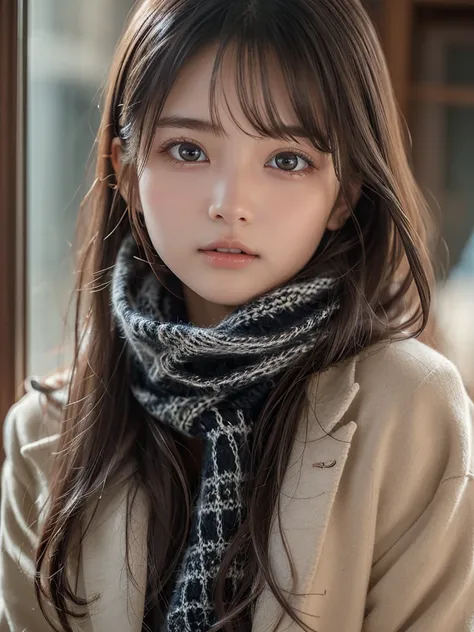  Aska Langley , 1 girl, (a beauty girl,  delicate girl,  beautiful girls,  Innocent Girl:1.3), (18 years old:1.3),( upper body:1.5),
break, (knit, scarf,  long coat:1.3)
break, (  red ribbon gift box:1.3),
break,  Picture taken showing , ( symmetrical eyes...