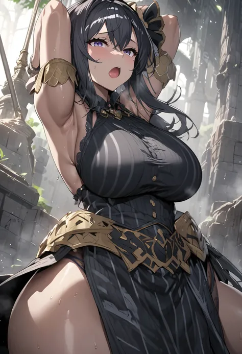 bikini armor、huge tits