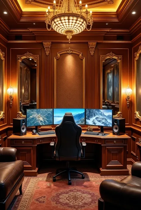 Golden gaming room