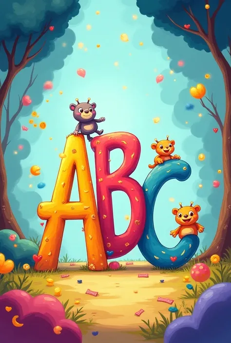 Create a cartoon with the magic of ABC theme 