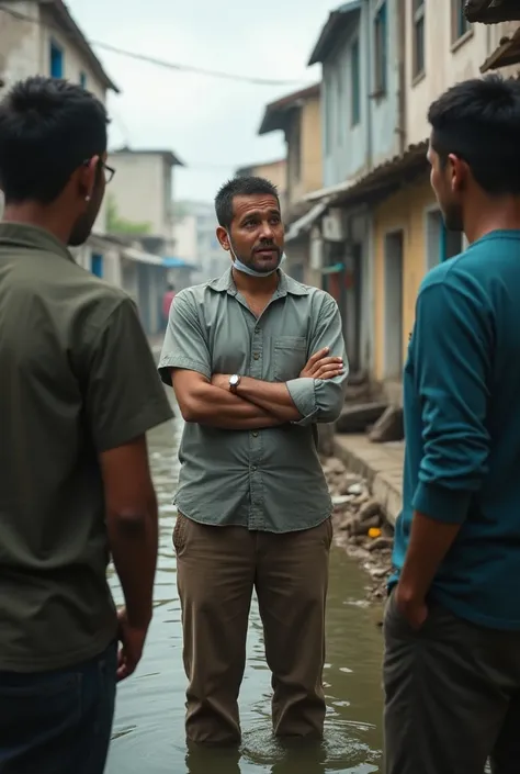  A social worker directly assisting a community affected by water pollution 