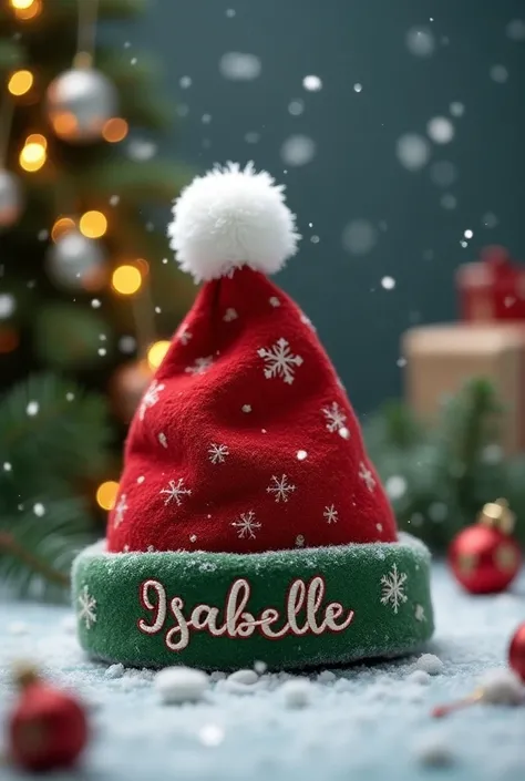  Christmas hat with the first name Isabelle 