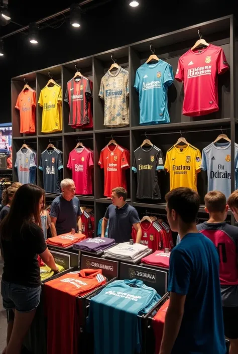 Sale of soccer jerseys 
