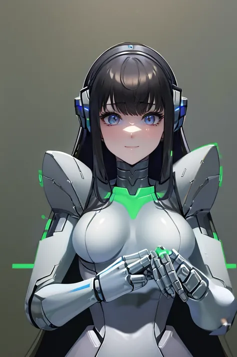 (masterpiece),(Highest quality),(Super detailed),(Best illustrations),(Best Shadow),(Absurd),(Detailed Background),(so beautiful), 16K, 8K, 4K,(Best Shadow),robotization,woman ,big bust,Robot Joint ,Metal skin,Black robot Suit,long hair,a black robot suit ...