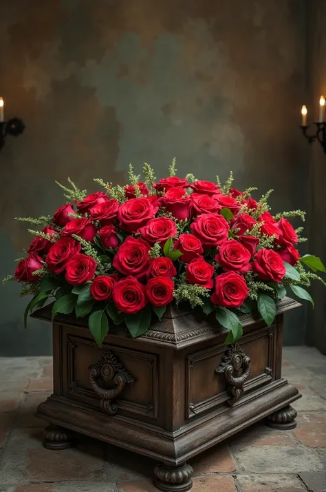 Tomb with roses