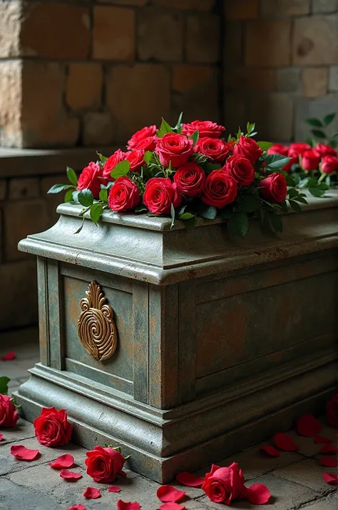 Tomb with roses