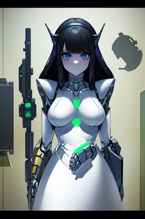 (masterpiece),(Highest quality),(Super detailed),(Best illustrations),(Best Shadow),(Absurd),(Detailed Background),(so beautiful), 16K, 8K, 4K,(Best Shadow),robotization,woman ,big bust,Robot Joint ,Metal skin,Black robot Suit,long hair,a black robot suit ...