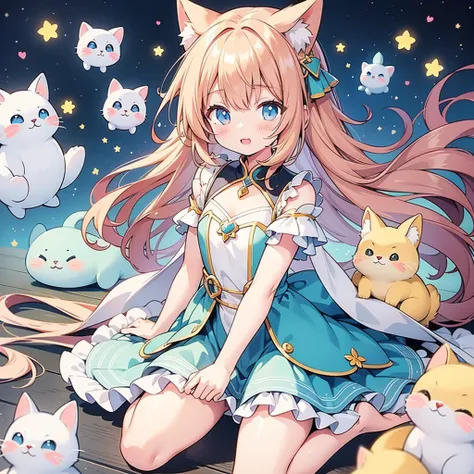  absurd、cute pets in a fantasy world、kawaii tech,