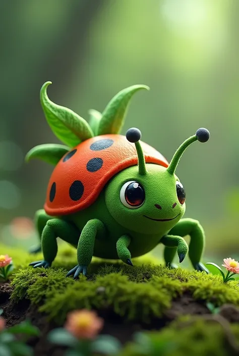 Create a grass-type monster with the ladybug animal