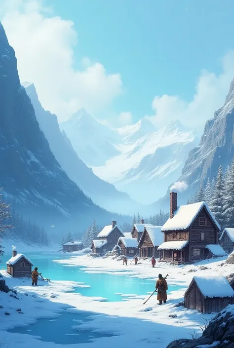 A frozen village, 1920 × 872