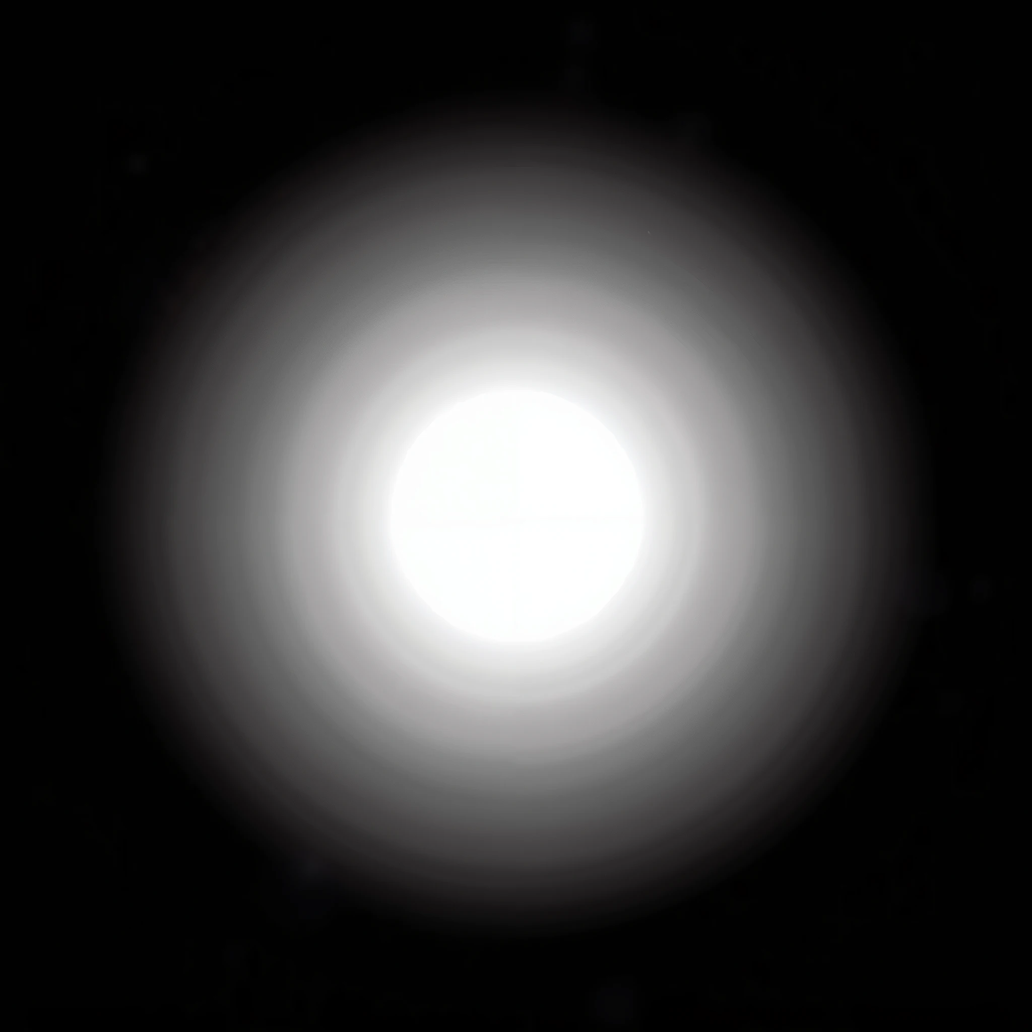 Uniform glare in the centered radial style like a very strong light
