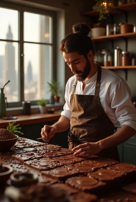 A Moroccan producing chocolate in Dubai