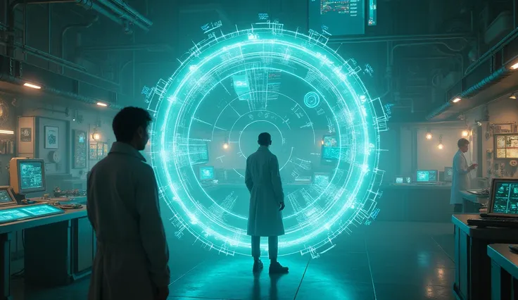 
Heres a prompt inspired by the story for generating an AI picture:

"A futuristic scientist stands in a high-tech laboratory filled with glowing quantum devices, gazing thoughtfully at a holographic representation of time spirals and theoretical equations...