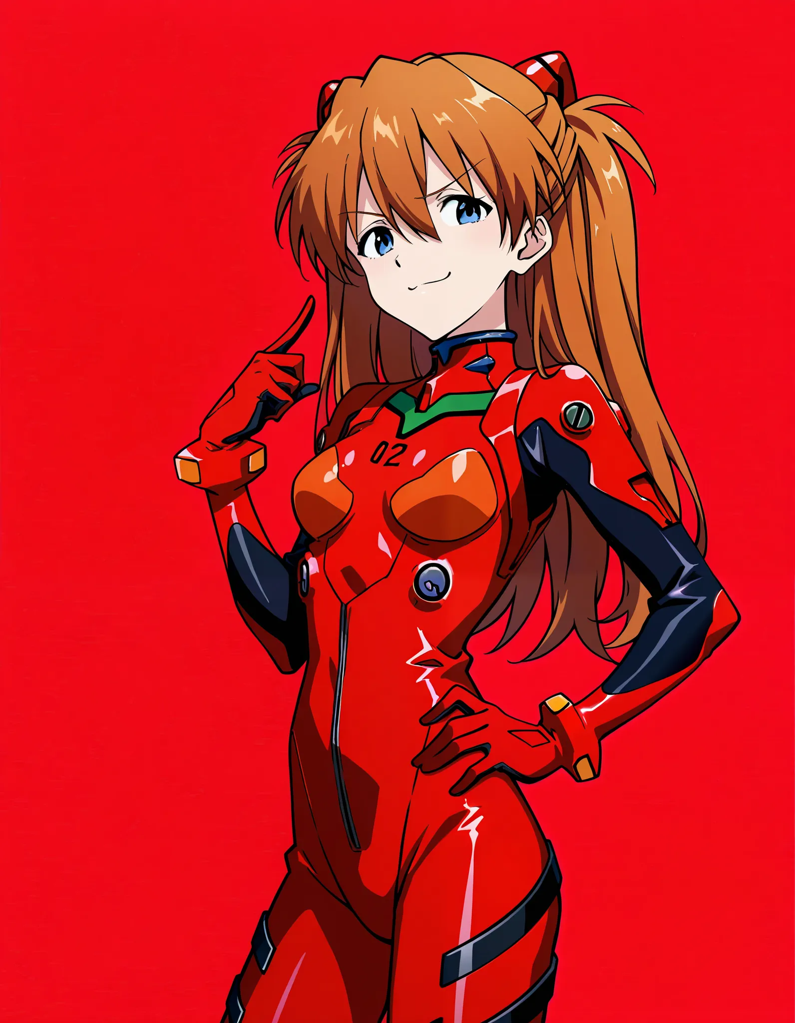 score_9,score_8_up,score_7_up, source_anime,  1girl, asuka langley soryu, brown hair, long hair, bangs, blue eyes, hair ornament...