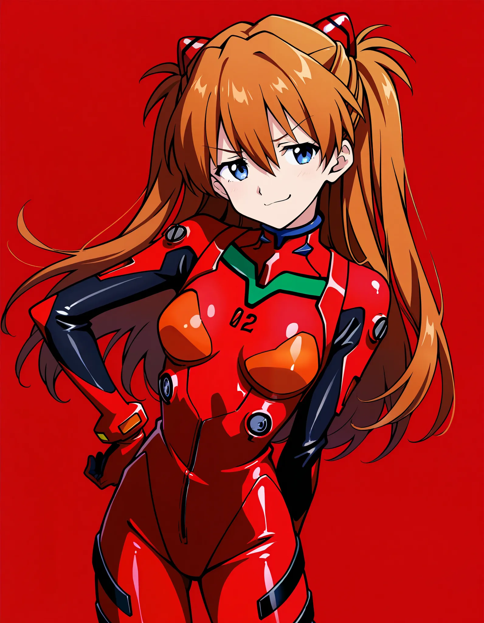 score_9,score_8_up,score_7_up, source_anime,  1girl, asuka langley soryu, brown hair, long hair, bangs, blue eyes, hair ornament...