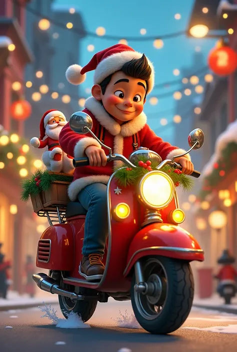 Christmas Ricardo motorcycle taxi