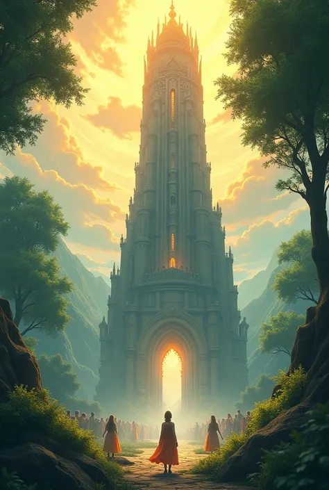 ( photoanimation 3D : 1.2)   Tower of Hope
Scene :  The tall tower is made of stone with magical carvings on its walls,  surrounded by dense green trees . Around the tower ,  there are several Light Witches dressed as Nara ,  all look focused and excited ....