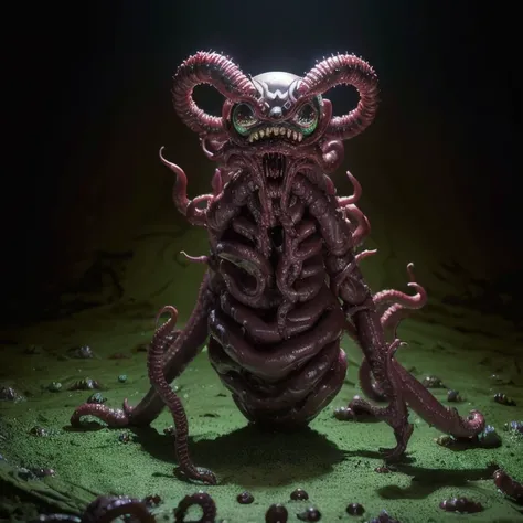 3D rendering, a toy, hi-res photograph, action figure, a formless eldritch horror covered in eyes and mouths devouring a planet, slimy and creepy, horrible looking, to be humanoid, professional photograph , full body shot, digital image.