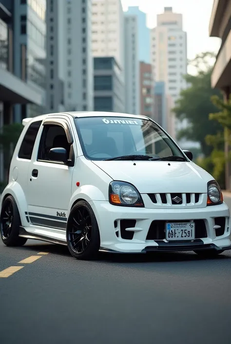 2005 model Suzuki Alto in white color fully modified 