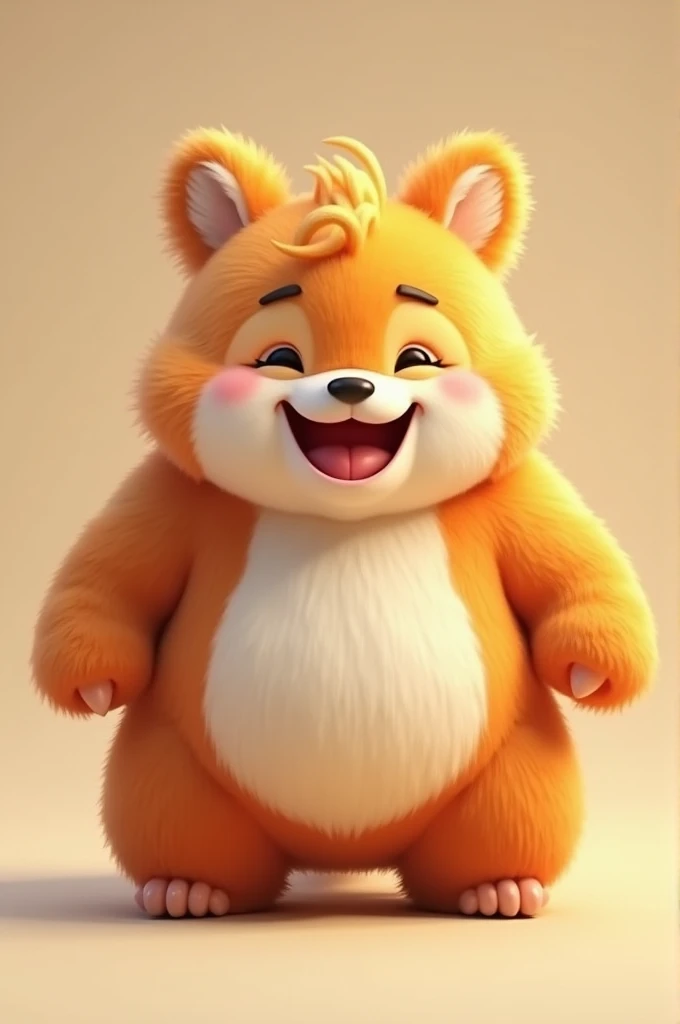 Furry, anthropomorphic, Large chest furr, knee furr, happy face