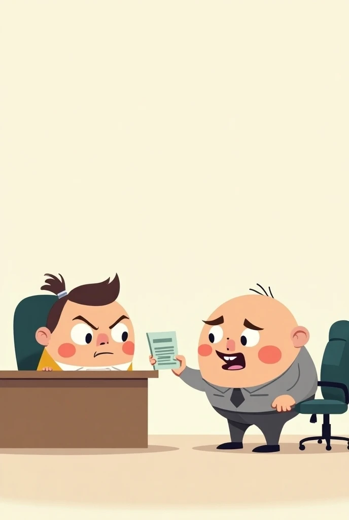 Draw me the guy who is charging receivables in the form of a cartoon where someone is charging and someone is being billed a picture with a cuter but serious picture
