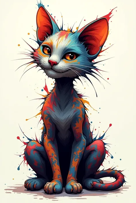 A cat with super chaotic design