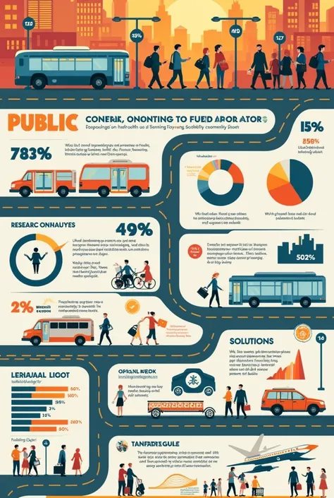 Make a poster on public transportation and add these points: 1.Problem indentify 2.Research object 3.tools for analysis 4.issue at society 5.possible solutions 6.Actor