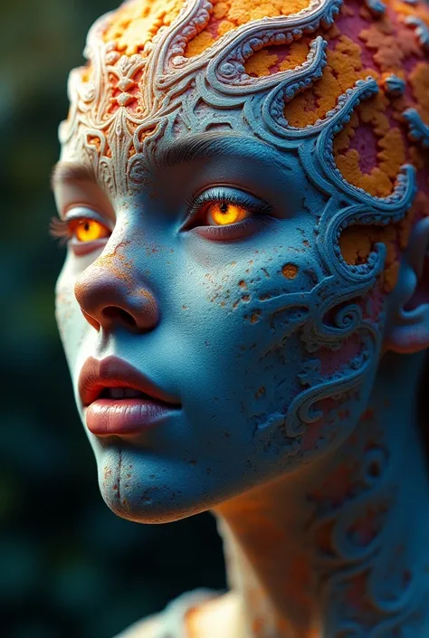 Fractal Face, ultra HD, realistic, vivid colors, highly detailed, UHD drawing, pen and ink, perfect composition, beautiful detailed intricate insanely detailed octane render trending on artstation, 8k artistic photography, photorealistic concept art, soft ...