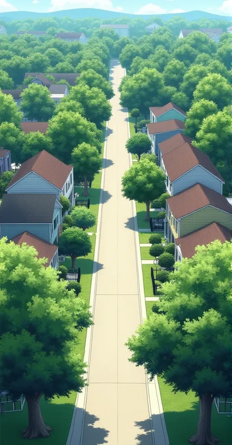   quiet residential area 、There are trees on both sides , Various types of houses、Quiet