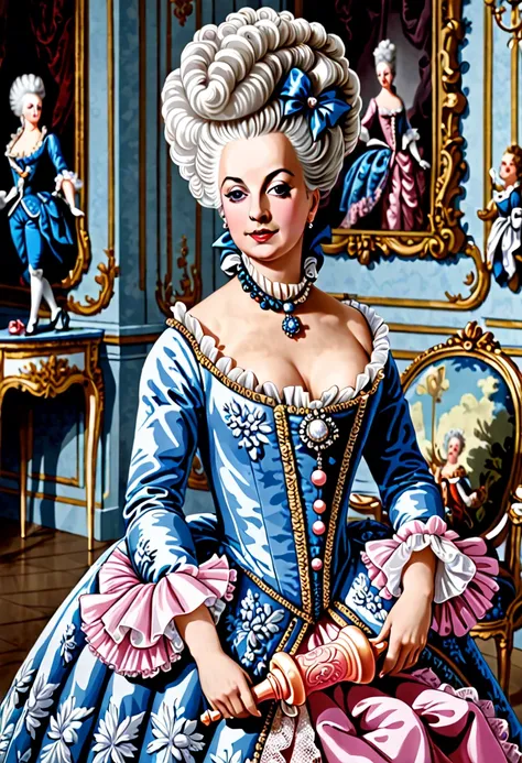 Marie Antoinette, dildo in anus, Oral sex