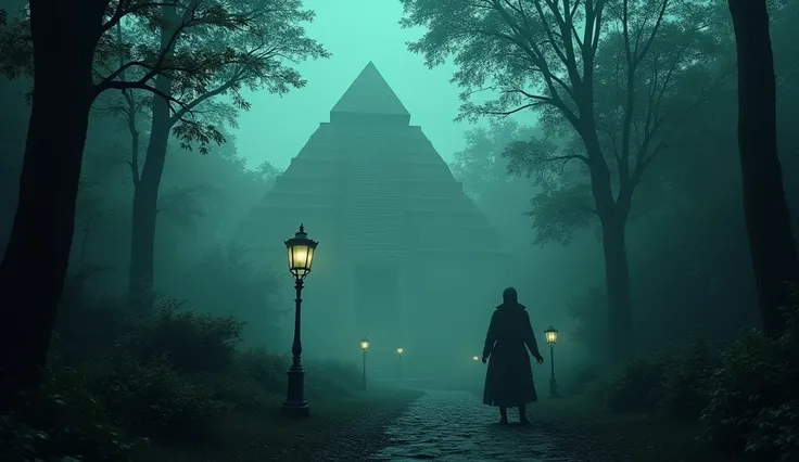 A captivating, eerie thumbnail showing 10 mysterious locations around the world. The thumbnail should include a foggy, darkened atmosphere with famous mysterious sites such as the pyramids, a dense jungle with ancient ruins, and a dark forest path. Each pl...