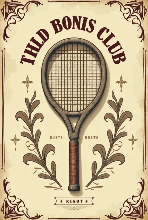 Old bone tennis club logo