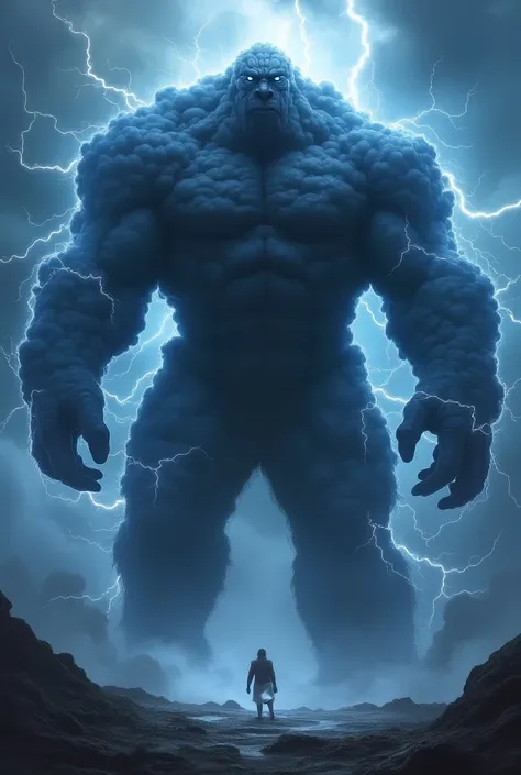 Appearance:  A gigantic creature with a dark ,  thundercloud-like skin .  His body is full of lightning ,  and its steps make the ground shake .
	• Size : About 10 meters high .
	 • Special features :  Can conjure storm clouds and hurl lightning .  There i...