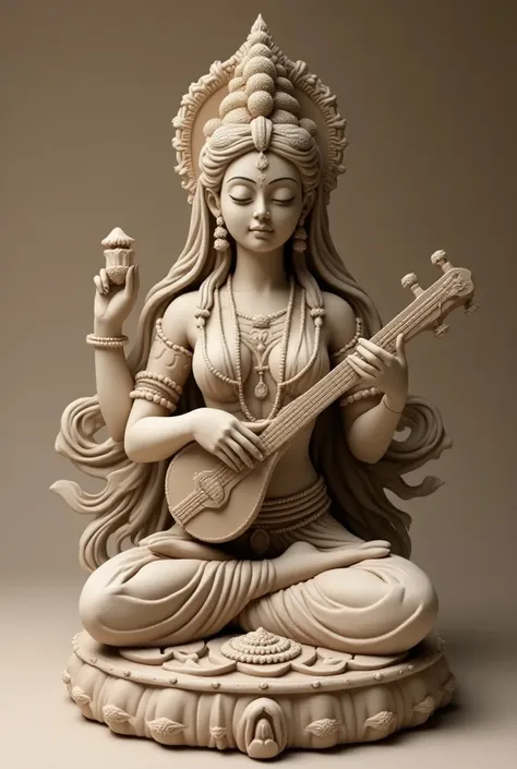 Saraswati maa clay art 