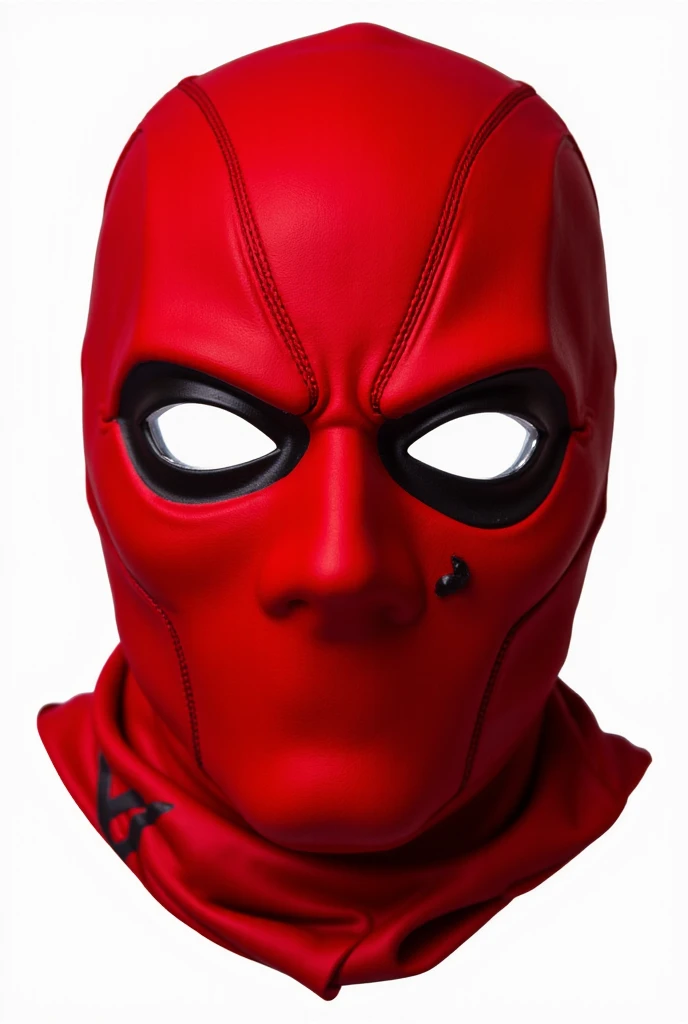 " Create a simple but strong red mask ,  of urban and aggressive style ,  with an appearance that reflects power and confidence .  The mask must be completely red ,  with a vibrant tone but not too bright ,  to give a serious touch .  The design must be ad...