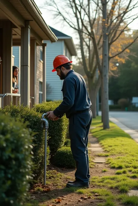 Cutting off the water service in a house