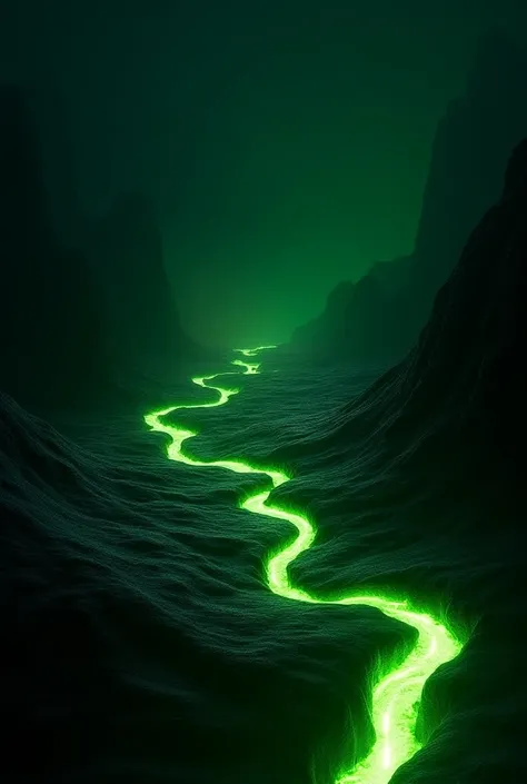 Black background with green in the form of lava 

