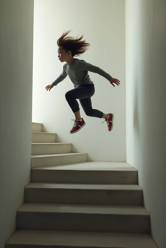  jumping down the stairs