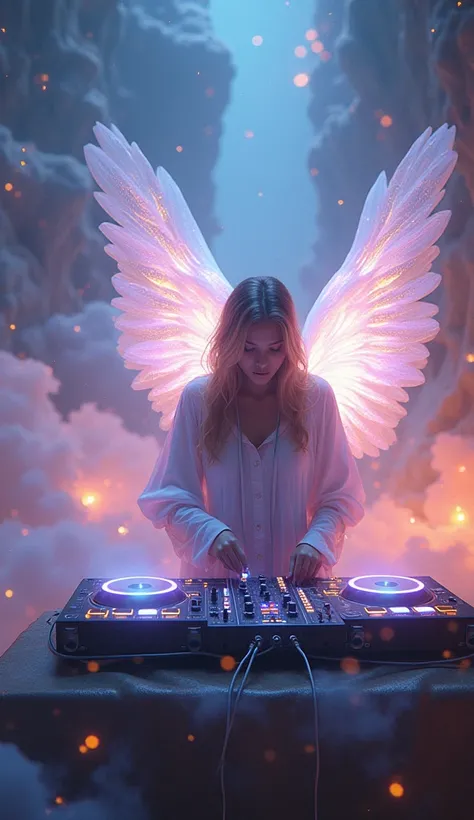 Rave in Heaven includes a DJ with a mixer